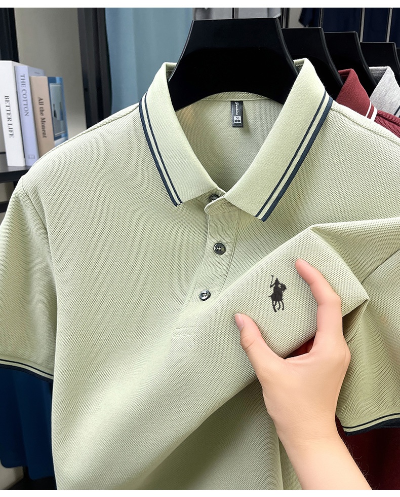Summer Striped Collar Polo Shi - огляд і ціна Polo Shirt Pique