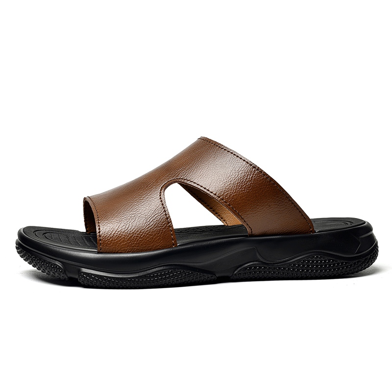 Men's Leather Slide Sandals No - огляд і ціна Flip Flop Leather Men