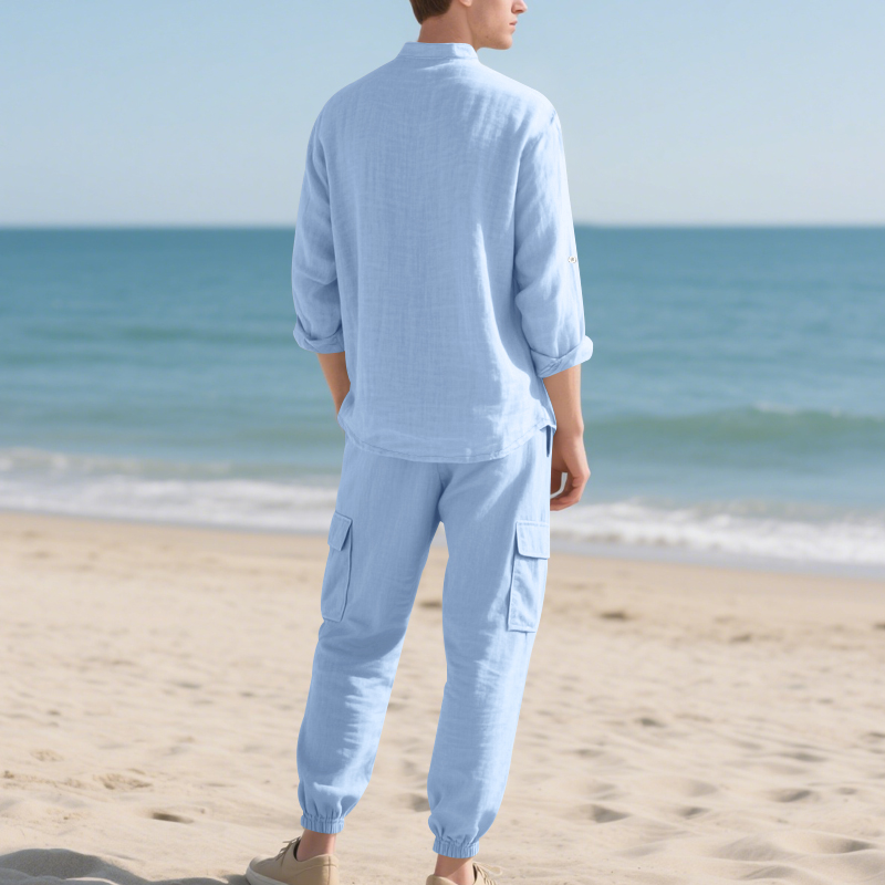 Men's Linen Breathable Two-Pie - огляд і ціна Linen Shirt Breathable