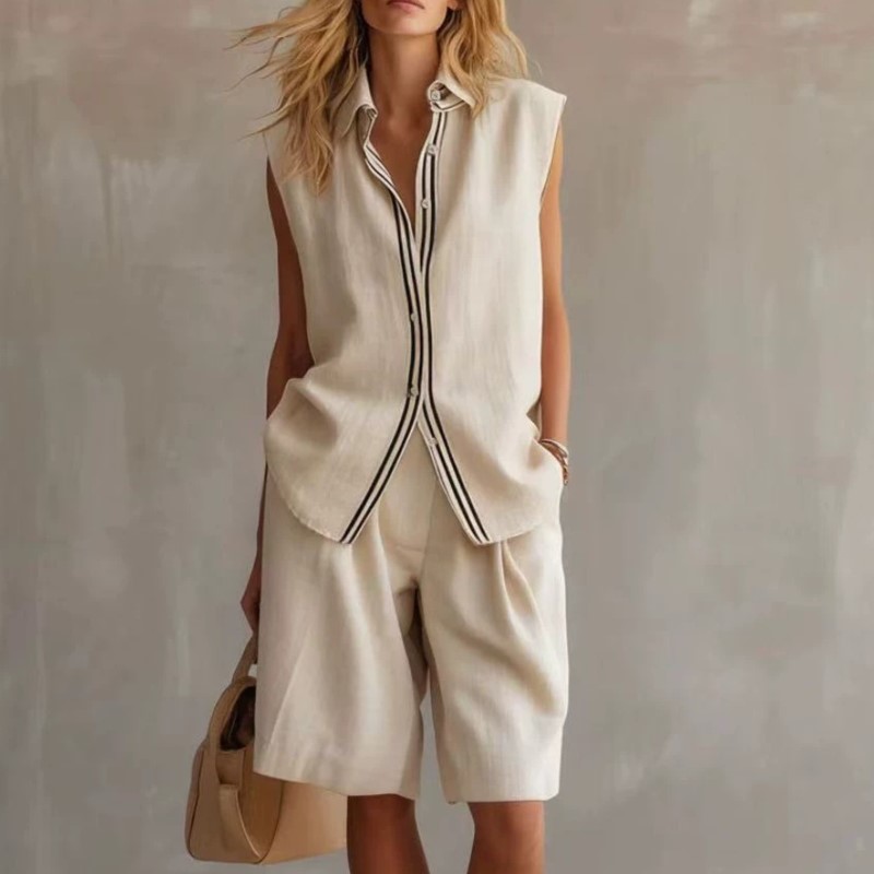 Summer Fashion Solid Linen Ble - огляд і ціна Shirt Camp Collar