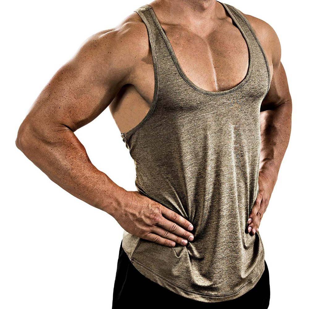 Men's Fitness Solid Color V-Ne - огляд і ціна Tank Top Muscle