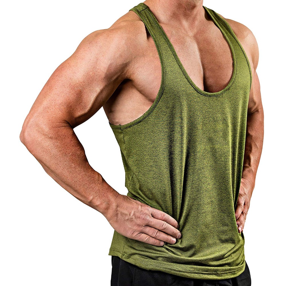 Men's Fitness Solid Color V-Ne - огляд і ціна Tank Top Muscle