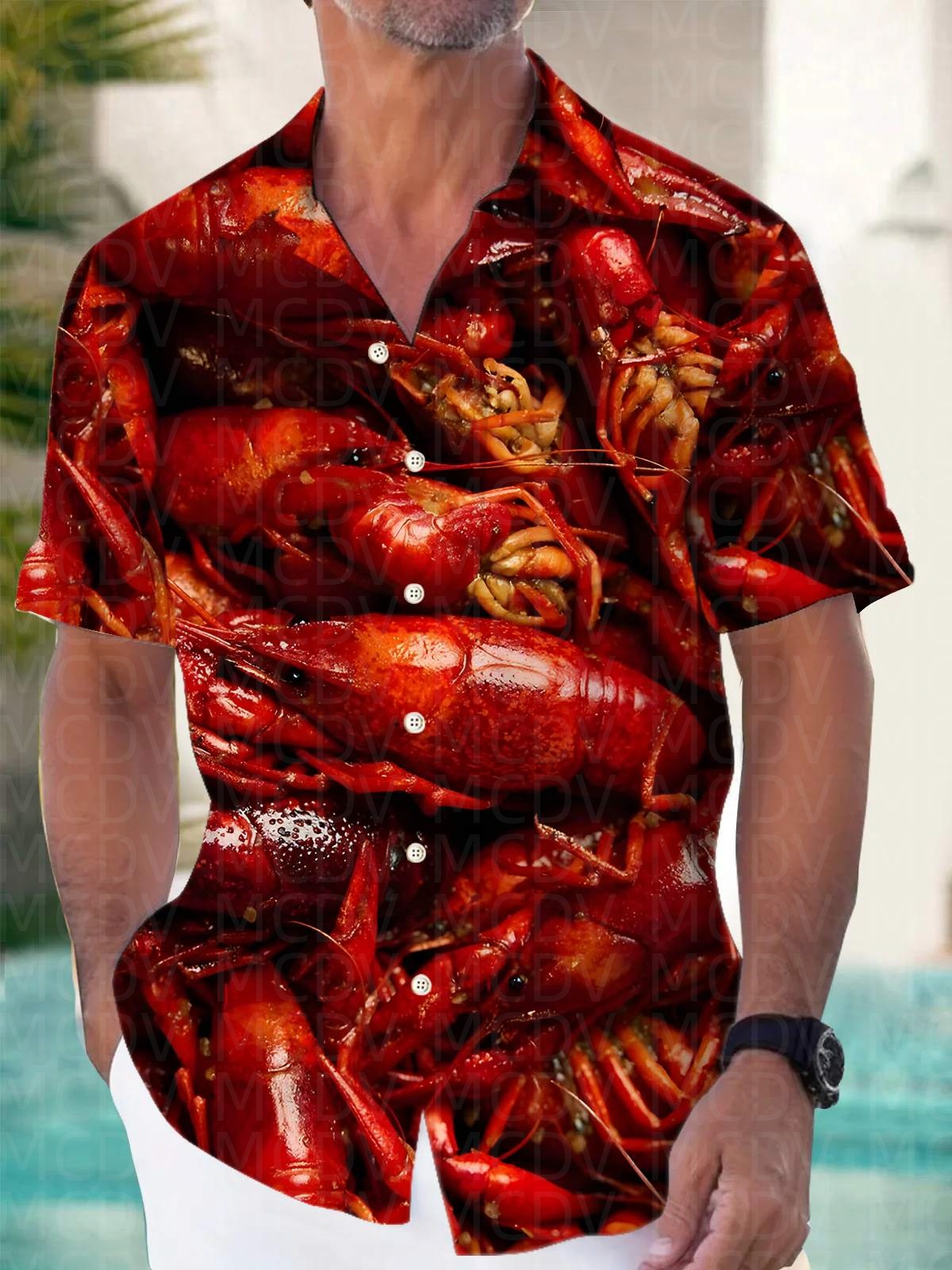 Food Pattern Men's Hawaiian Sh - огляд і ціна Shirt Camp Collar