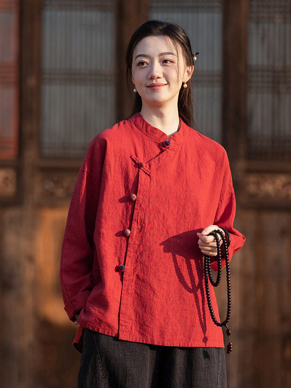 New Chinese Style Zen Meditati - огляд і ціна Linen Shirt Breathable