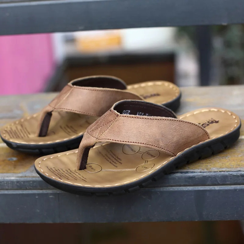 Roma Retro Man Slipper Solid C - огляд і ціна Flip Flop Leather Men