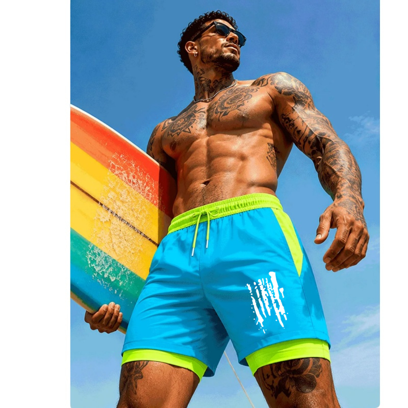Men'S Two-In-One Double Layer  - огляд і ціна Trunks Board Surf