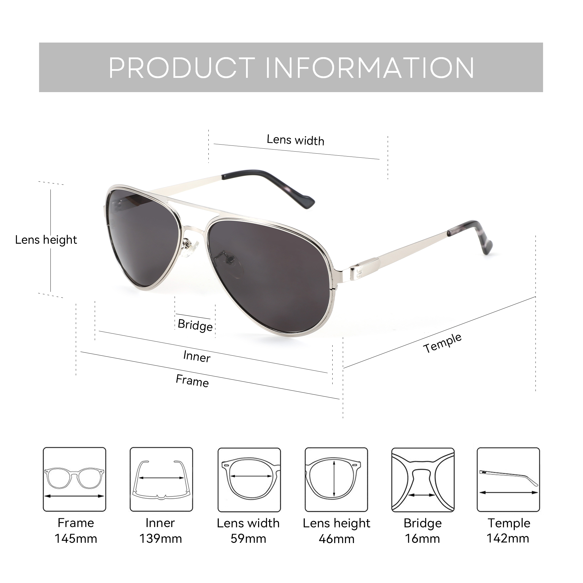 BLUEMOKY XL Size High Quilty M - огляд і ціна Sunglasses Aviator Polarized