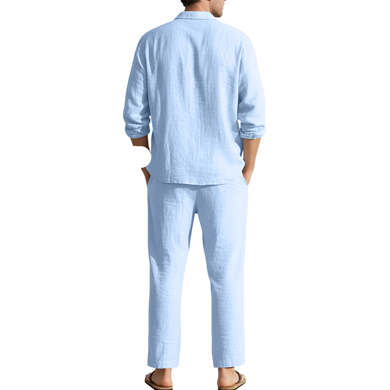 Spring Summer Linen Casual Set - огляд і ціна Linen Shirt Breathable