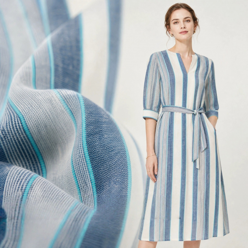 2Yards Fresh and artistic Blue - огляд і ціна Linen Shirt Breathable